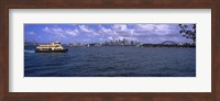 Ferry in the sea with a bridge in the background, Sydney Harbor Bridge, Sydney Harbor, Sydney, New South Wales, Australia Fine Art Print