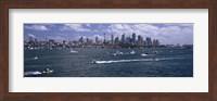 Boats in the sea, Sydney Harbor, Sydney, New South Wales, Australia Fine Art Print