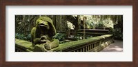 Statue of a monkey in a temple, Bathing Temple, Ubud Monkey Forest, Ubud, Bali, Indonesia Fine Art Print