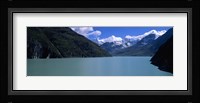 Mountain at the lakeside, Grande Dixence Dam, Valais Canton, Switzerland Fine Art Print