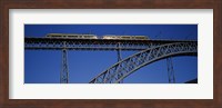 Low angle view of a bridge, Dom Luis I Bridge, Duoro River, Porto, Portugal Fine Art Print
