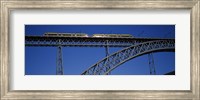 Low angle view of a bridge, Dom Luis I Bridge, Duoro River, Porto, Portugal Fine Art Print