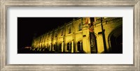 Low angle view of a monastery at night, Mosteiro Dos Jeronimos, Belem, Lisbon, Portugal Fine Art Print