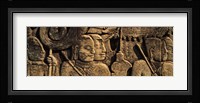 Sculptures in a temple, Bayon Temple, Angkor, Cambodia Fine Art Print