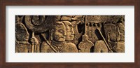 Sculptures in a temple, Bayon Temple, Angkor, Cambodia Fine Art Print