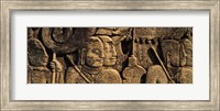 Sculptures in a temple, Bayon Temple, Angkor, Cambodia Fine Art Print