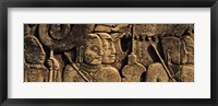 Sculptures in a temple, Bayon Temple, Angkor, Cambodia Fine Art Print