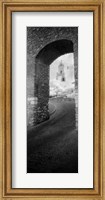 Church viewed through an archway, Puerta Del Sol, Medina Sidonia, Cadiz, Andalusia, Spain Fine Art Print