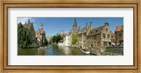 Buildings at the waterfront, Rozenhoedkaai, Bruges, West Flanders, Belgium Fine Art Print