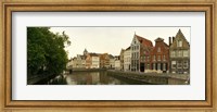 Buildings along a canal, Bruges, West Flanders, Belgium Fine Art Print