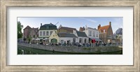 Buildings at the waterfront, Bruges, West Flanders, Belgium Fine Art Print