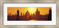 Sunset over Charles Bridge, Prague, Czech Republic Fine Art Print