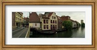 Buildings at the waterfront, Patershol, Ghent, East Flanders, Flemish Region, Belgium Fine Art Print