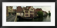 Buildings at the waterfront, Patershol, Ghent, East Flanders, Flemish Region, Belgium Fine Art Print