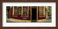 Facade of a restaurant, Patershol, Ghent, East Flanders, Flemish Region, Belgium Fine Art Print