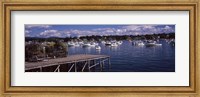 Boats in the sea, Bass Harbor, Hancock County, Maine, USA Fine Art Print