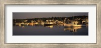 Boats moored at a harbor, Bass Harbor, Hancock County, Maine, USA Fine Art Print