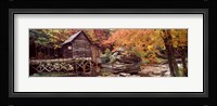 Glade Creek Grist Mill with Autumn Trees, Babcock State Park, West Virginia Fine Art Print