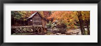 Glade Creek Grist Mill with Autumn Trees, Babcock State Park, West Virginia Fine Art Print