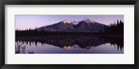 Reflection of mountains in water, Banff, Alberta, Canada Fine Art Print
