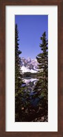 Lake in front of mountains, Banff, Alberta, Canada Fine Art Print