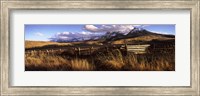 Fence with mountains in the background, Colorado Fine Art Print