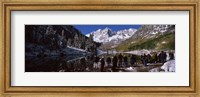 Tourists at the lakeside, Maroon Bells, Aspen, Pitkin County, Colorado, USA Fine Art Print