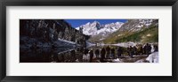 Tourists at the lakeside, Maroon Bells, Aspen, Pitkin County, Colorado, USA Fine Art Print