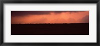 Silhouette of a mountain range at dusk, Teton Range, Grand Teton National Park, Wyoming, USA Fine Art Print