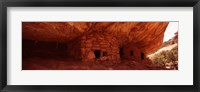 Dwelling structures on a cliff, Anasazi Ruins, Mule Canyon, Utah, USA Fine Art Print