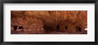 Dwelling structures on a cliff, House Of Fire, Anasazi Ruins, Mule Canyon, Utah, USA Fine Art Print