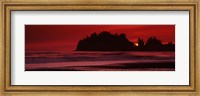 Seastacks at sunset, Second Beach, Washington State Fine Art Print