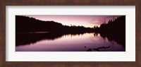 Reflection of trees in a lake, Mt Rainier, Pierce County, Washington State Fine Art Print