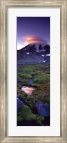 Clouds over a snowcapped mountain, Mt Rainier, Washington State, USA Fine Art Print