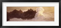 High angle view of waves breaking at the coast, Big Sur, California, USA Fine Art Print