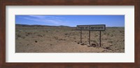 Tropic Of Capricorn sign in a desert, Namibia Fine Art Print