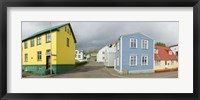 Buildings along a street, Akureyri, Iceland Fine Art Print