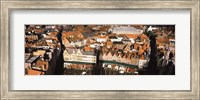 Aerial view of a city, Bruges, West Flanders, Flemish Region, Belgium Fine Art Print