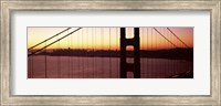 Suspension bridge at sunrise, Golden Gate Bridge, San Francisco Bay, San Francisco, California (horizontal) Fine Art Print