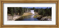 Geothermal vent on a riverbank, Yellowstone National Park, Wyoming, USA Fine Art Print