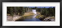 Geothermal vent on a riverbank, Yellowstone National Park, Wyoming, USA Fine Art Print
