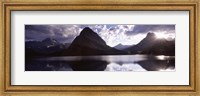 Swiftcurrent Lake, Many Glacier, US Glacier National Park, Montana (cloudy sky) Fine Art Print