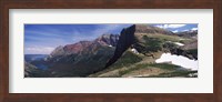 Lake surrounded with mountains, Alpine Lake, US Glacier National Park, Montana Fine Art Print