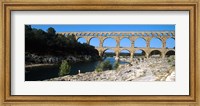 Aqueduct across a river, Pont Du Gard, Nimes, Gard, Languedoc-Rousillon, France Fine Art Print