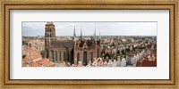 Cathedral in a city, St. Mary's Church, Gdansk, Pomeranian Voivodeship, Poland Fine Art Print