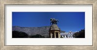 War memorial with Table Mountain in the background, Delville Wood Memorial, Cape Town, Western Cape Province, South Africa Fine Art Print