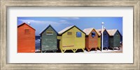 Colorful huts on the beach, St. James Beach, Cape Town, Western Cape Province, South Africa Fine Art Print