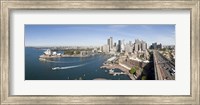 High angle view of a city, Sydney Opera House, Circular Quay, Sydney Harbor, Sydney, New South Wales, Australia Fine Art Print