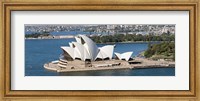 Aerial view of Sydney Opera House, Sydney Harbor, Sydney, New South Wales, Australia Fine Art Print