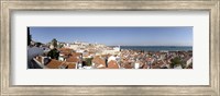 High angle view of a city, Sao Vicente da Fora, Largo das Portas do Sol, Alfama, Lisbon, Portugal Fine Art Print